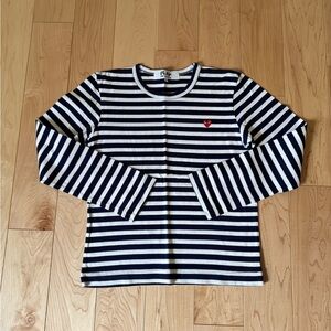 COMME DES GARÇONS PLAY Striped Long Sleeve Shirt